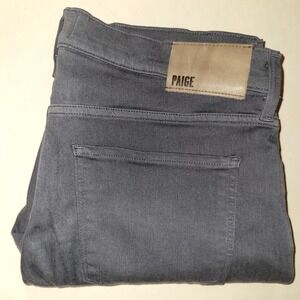 Paige Lennox Slim Fit Pants Men's Size 34x28 Pewter Stone Gray Spandex Rayon